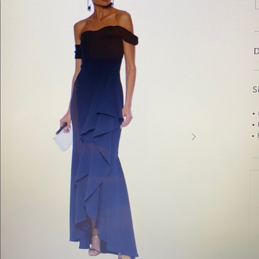 COPY - Marchesa Notte off the shoulder draped gown